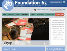 Tablet Screenshot of foundation65.org